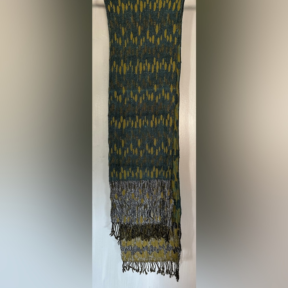 Unique Patterned Scarf with Fringe